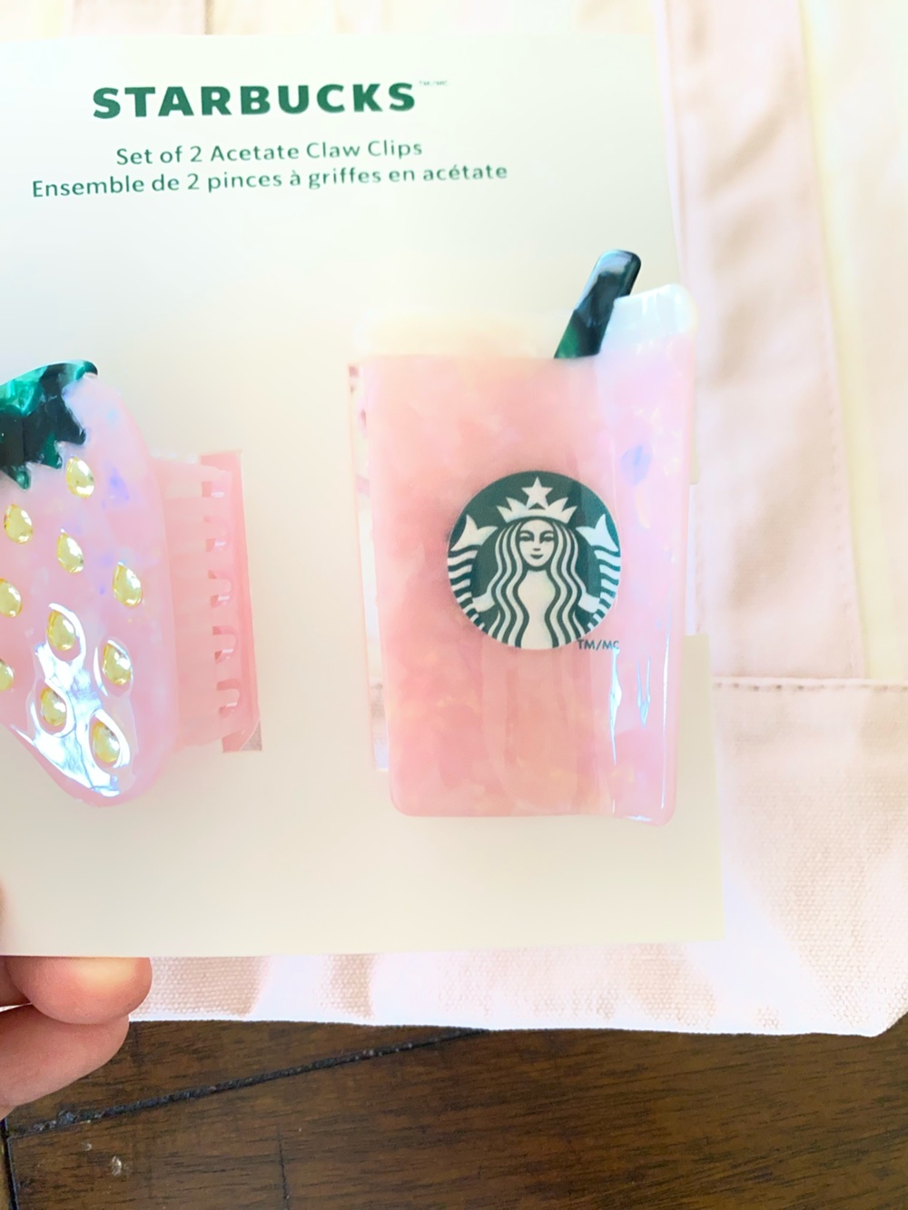 Trader Joe’s & Starbucks Pink Hair Clips - Picture 5 of 7